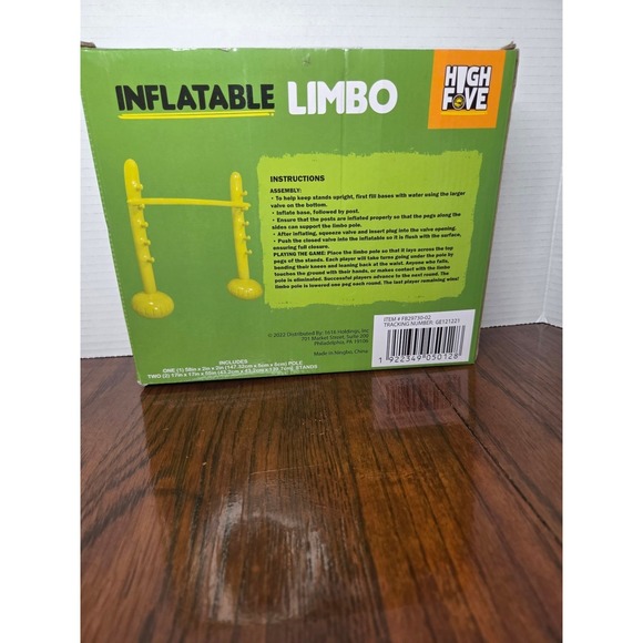 High Five Inflatable Limbo Game Set Yellow Outdoor Party Activity FB29730-02 - Picture 2 of 3
